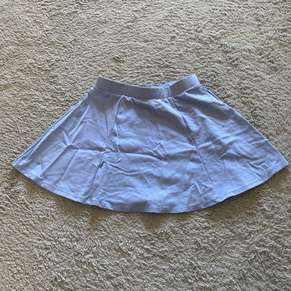 Light blue stretchy mini skirt